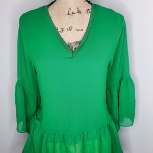 Zara Green Blouse
